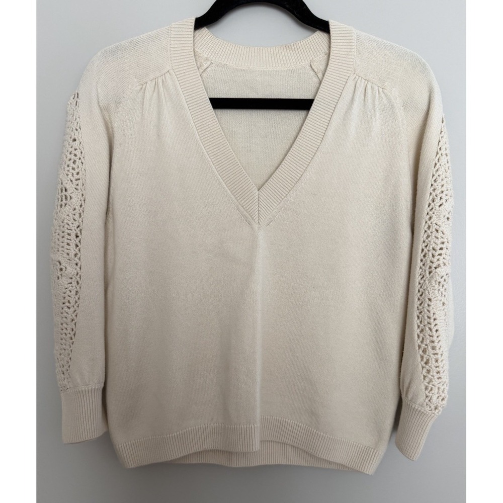 Ba&sh Pull Jaden Sweater Wool-Blend Ivory Women's‎ Size 1 (Small)